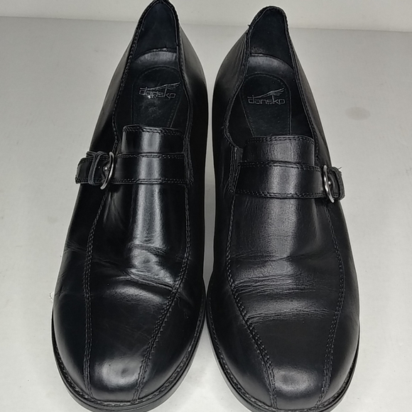 Dansko Shoes - Dansko Norah Leather Slip on Buckle HEELS PUMPS